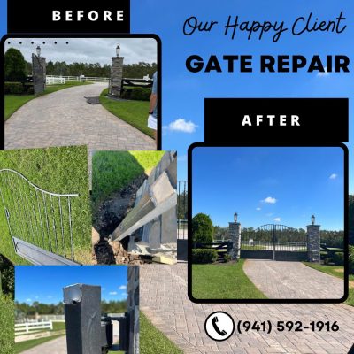before and after gate repair