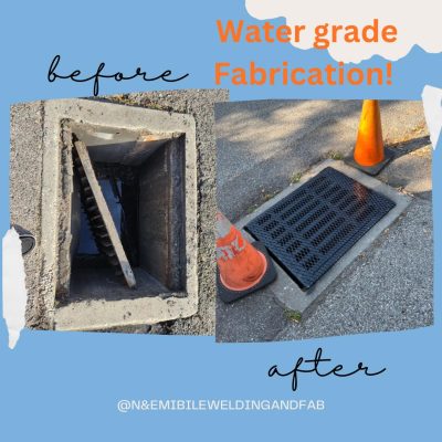 before and after water grade fabrication
